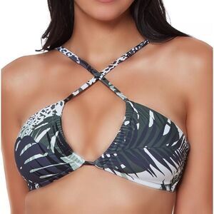 NWT Bar III Moody Tropics Convertible Bikini Top